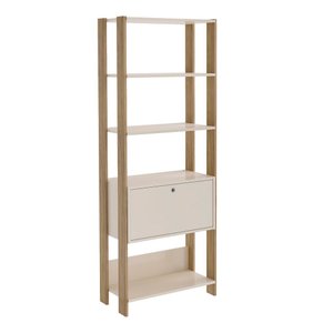 Estante Match Organizadora Estilo Industrial | Artely:off White/carvalho