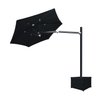 Ombrelone Lateral Preto - 3,00m de Diâmetro - em Alumínio - Base Cachepô - Persianet - 2