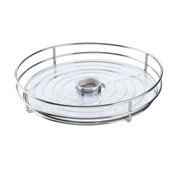 CESTO REDONDO COM VIDRO 2388 CROMADO - 1