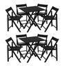 Kit 2 Jogos Mesa Com 4 Cadeiras De Madeira Dobravel Gourmet Beer Preto/Black - 1