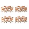 Kit 4 Jogos Mesa com 4 Cadeiras de Madeira Dobravel Gourmet Beer Castanho com Suporte para Ombrelone - 1