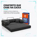 Ver mais imagens de Sofá Cama Chegada Espuma Á Vácuo 2 Lugares 1,80m Veludo Cotelê Cinza Grafite - King House