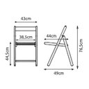 Ver imagem 4 de Jogo De Mesa Com 4 Cadeiras De Madeira Dobravel Gourmet Premium Luxo Mogno Com Suporte Para Ombrelon