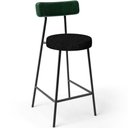 Ver imagem 3 de Kit 02 Banquetas Baixa Cozinha e Sala Jantar Bancada Milão L02 Facto Verde Linho Chumbo - lyam decor