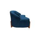 Ver imagem 5 de Namoradeira Sofá Feijão Moscou 130cm Orgânica Bouclé Azul Marinho
