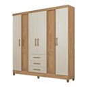 Ver imagem 5 de Guarda-roupa Casal 6 Portas 3 Gavetas Atualle Durban