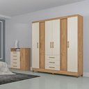 Ver imagem 2 de Guarda-roupa Casal 6 Portas 3 Gavetas Atualle Durban