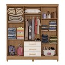 Ver imagem 3 de Guarda-roupa Casal 6 Portas 3 Gavetas Atualle Durban