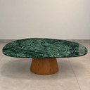 Ver imagem 2 de Mesa de Centro Éclat 110x70cm em Mármore Verde Guatemala