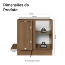 Ver imagem 2 de Balcão de Canto 1 Porta (sem Tampo) Rustic Glamy Madesa