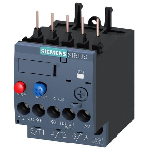 Rele Bimetálico 3RU2116 Relé de Sobrecarga Térmico S00 Classe 10 Reset Manual e Automático