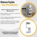 Ver imagem 3 de Mesa de Cabeceira S ou Z Branco Mesinha de Apoio 60x25x20