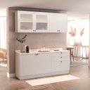 Ver imagem 1 de Cozinha Compacta Modulada 4 Peças 6 Portas 3 Gavetas Sevilha Branco/Artico