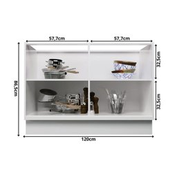 Cozinha Compacta 4 Peças 6 Portas 3 Gavetas Sevilha - 13