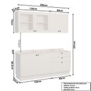 Ver imagem 5 de Cozinha Compacta Modulada 4 Peças 6 Portas 3 Gavetas Sevilha Branco/Artico