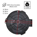 Ver imagem 2 de Tampa Tampão de Chão Passagem Articulado Ferro Fundido 32cm