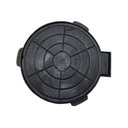 Ver imagem 1 de Tampa Tampão de Chão Passagem Articulado Ferro Fundido 32cm