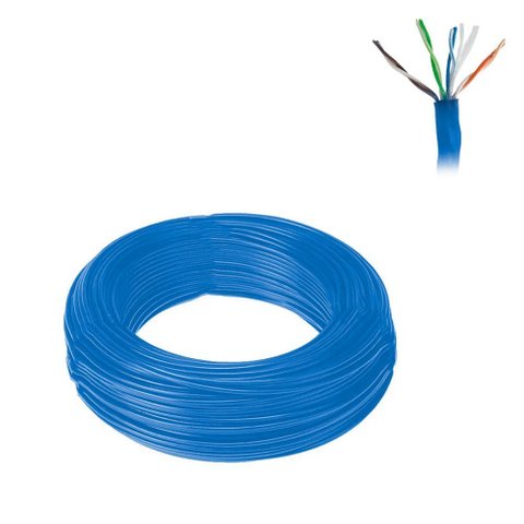 Cabo de Rede X-cell Azul / Preto Carretel C/ 305 Metros Cat5a - Xc-cr-305