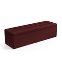 Ver imagem 1 de Calçadeira Baú Ursa 160 para Cama Queen N-034 Veludo Bordô Aradecor