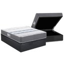 Ver imagem 1 de Cama Box Baú Casal: Colchão Anatômico Herval D60 / Ag65 Timeless + Base Crc Suede Gray (138x188)