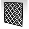 4 UN - Divisoria Modular Mdf 6mm preto Elemento Vazado Cobogo Painel - 30x30 - Modelo 64 - 1