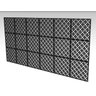 4 UN - Divisoria Modular Mdf 6mm preto Elemento Vazado Cobogo Painel - 30x30 - Modelo 64 - 2