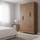 Ver imagem 5 de Roupeiro Lite 4 Portas 2 Gavetas Guarda-roupa Solteiro - Carvalho Oak