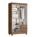 Ver imagem 4 de Roupeiro Lite 4 Portas 2 Gavetas Guarda-roupa Solteiro - Carvalho Oak