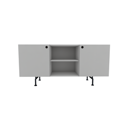 Rack Tube 2 portas 1 Nicho 132x62x42 Beton Matt - Mdf Arauco - 1