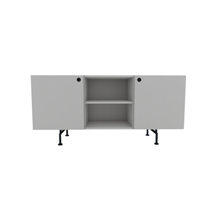 Rack Tube 2 portas 1 Nicho 132x62x42 Beton Matt - Mdf Arauco