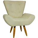 Ver imagem 2 de Kit Poltrona Decorativa Para Sala Recepção Escritório Consultório + Puff Emilia Suede