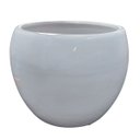 Ver mais imagens de Vaso Cerâmica Esmaltado Linha Intense (15) Branco Burguina