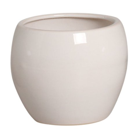 Vaso Cerâmica Esmaltado Linha Intense (15) Branco Burguina