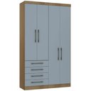 Ver imagem 1 de Guarda Roupa Modulado 134,50cm 4 Portas e 4 Gavetas Paris Luciane Móveis
