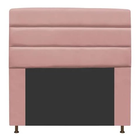 Cabeceira Estofada Turim 90CM Solteiro Suede Rosê - D A DECOR