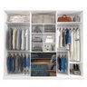 Guarda-Roupa Linhares com 6 Portas e 4 Gavetas com Acabamento Em Vidro Panan Móveis - Branco - 4