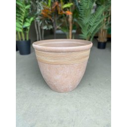 Vaso para Planta Grande Decoração Sala Varanda Jardim (liso/bege) - 4