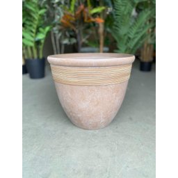 Vaso para Planta Grande Decoração Sala Varanda Jardim (liso/bege) - 7