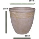 Ver imagem 4 de Vaso para Planta Grande Decoração Sala Varanda Jardim (liso/bege)