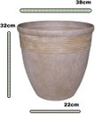 Ver imagem 4 de Vaso para Planta Grande Decoração Sala Varanda Jardim (liso/bege)