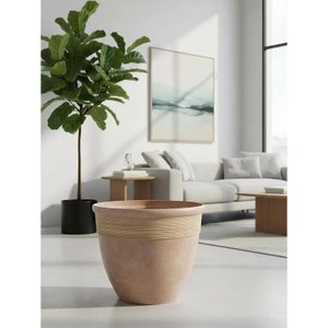 Vaso para Planta Grande Decoração Sala Varanda Jardim (liso/bege)