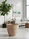 Ver imagem 1 de Vaso para Planta Grande Decoração Sala Varanda Jardim (liso/bege)