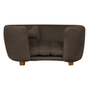 Ver imagem 2 de Poltrona Cama Pet Baby Hanna Estofada Tecido Veludo:marrom