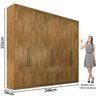 Guarda-Roupa Ana 6 Portas Lisa Panan Móveis - Canela - 4