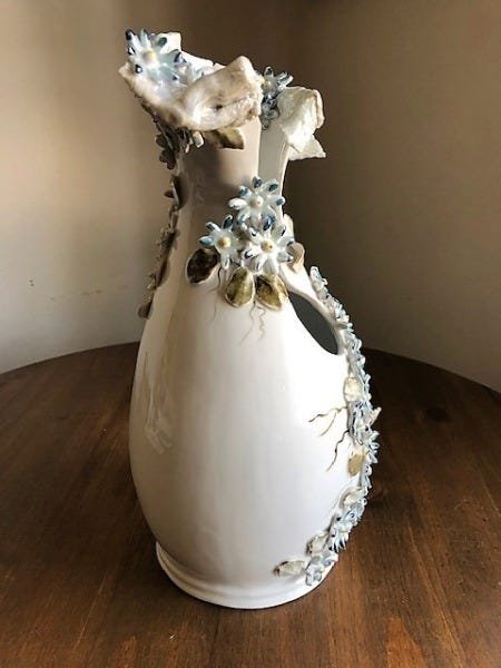 Vaso Exclusivo De Porcelana Bodas D Ouro 50 Anos D Casamento - 3