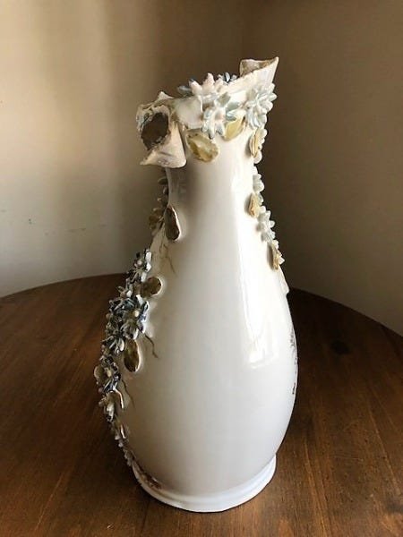 Vaso Exclusivo De Porcelana Bodas D Ouro 50 Anos D Casamento - 4