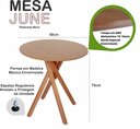 Ver imagem 4 de Mesa Redonda de Madeira - June de 50cm Cor Freijó