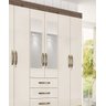 Guarda-Roupa Casal 6 Portas com Espelho Beatriz Acp - Café/Off-White - 2