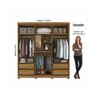 Guarda-Roupa Casal Ibiza 6 Portas Docelar Móveis - Rovere Prime - 5