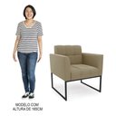 Ver imagem 7 de Sofá Namoradeira e 1 Poltrona Base Industrial Preto Ana Suede Marrom Rt - Ibiza